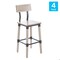 Flash Furniture Jackson Commercial Grade Rustic Antique White Industrial Wood Dining Barstool, 4PK 4-XU-DG-W0236B-ANTWHT-GG - alternate 2